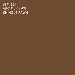 #6F4B31 - Shingle Fawn Color Image